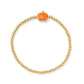 PUMPKIN STRETCH BRACELET GOLD ORANGE MOTHER OF PEARL