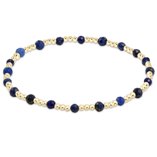 EXTENDS Lapis Gemstone Gold Sincerity 3mm Bracelet