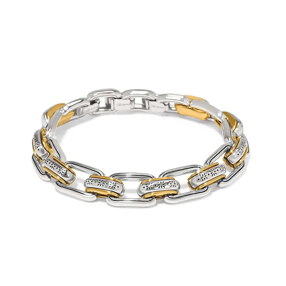 Mosaic Two Tone Links Bracelet JF0270