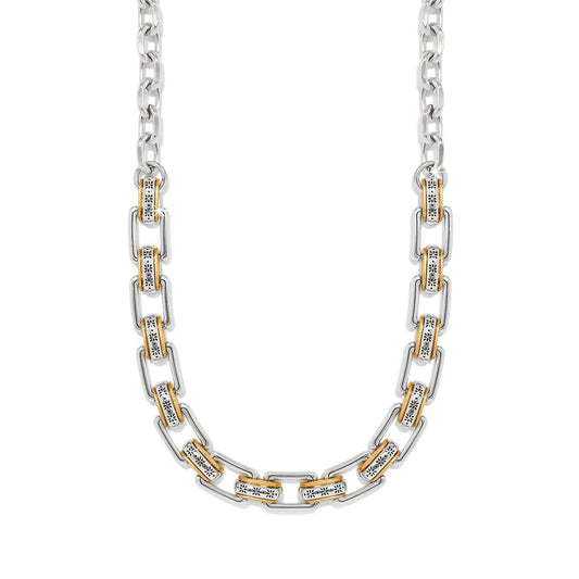 Mosaic Two Tone Links Necklace JM7653