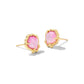 BRYNNE SHELL STUD EARRINGS IN GOLD BLUSH IVORY MOTHER OF PEARL