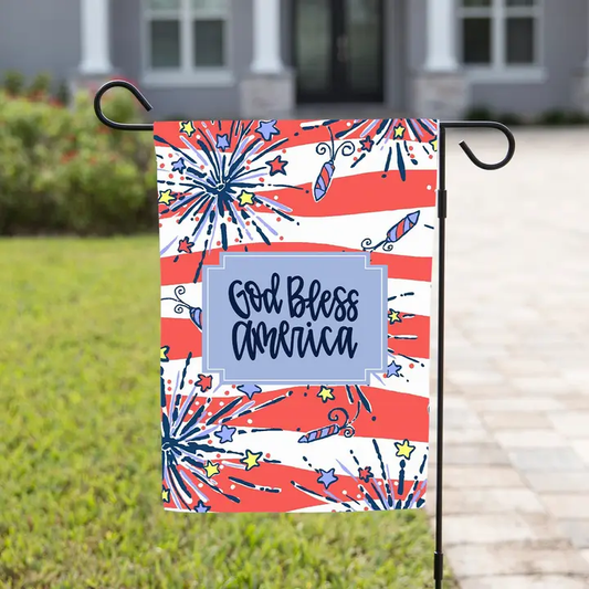 God Bless America Stripes 12x18 Flag