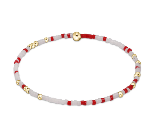 Gameday Hope Unwritten Bracelet - Bright Red - White