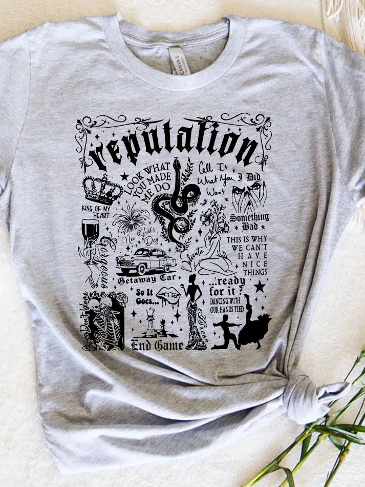 Reputation Collage Grey Tee