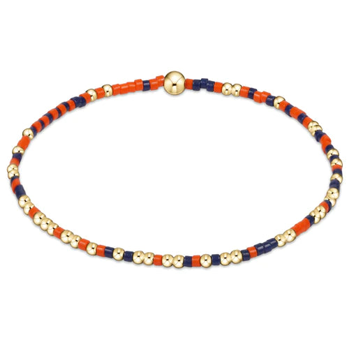 Gameday Hope Unwritten Bracelet - Bright Orange - Matte Navy