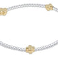 Signature Cross Small Two Tone 2mm Bead Bracelet