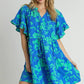 Somewhere Sunny Blue Mix Dress -