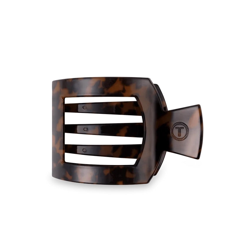 Tortoise Medium Flat Square Hair Clip