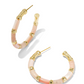 GIGI HOOP EARRINGS IN GOLD PINK MIX