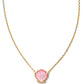 BRYNNE SHELL SHORT PENDANT NECKLACE IN GOLD BLUSH IVORY MOTHER OF PEARL