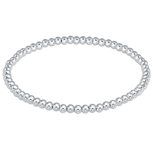 3mm Classic Sterling Bead Bracelet