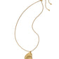 MARINA LONG PENDANT NECKLACE IN VINTAGE GOLD