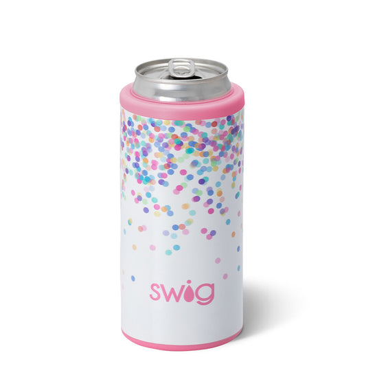 Skinny Can Cooler 12oz - Confetti