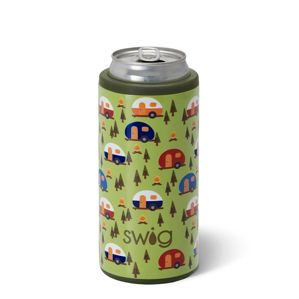 Skinny Can Cooler 12oz - Happy Camper