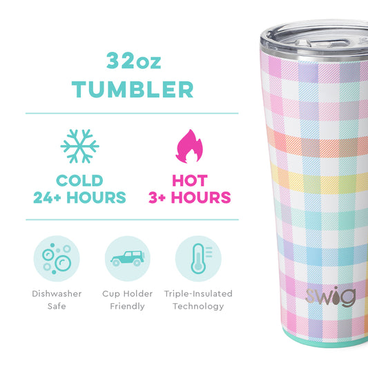 Pretty in Plaid Tumbler 32oz