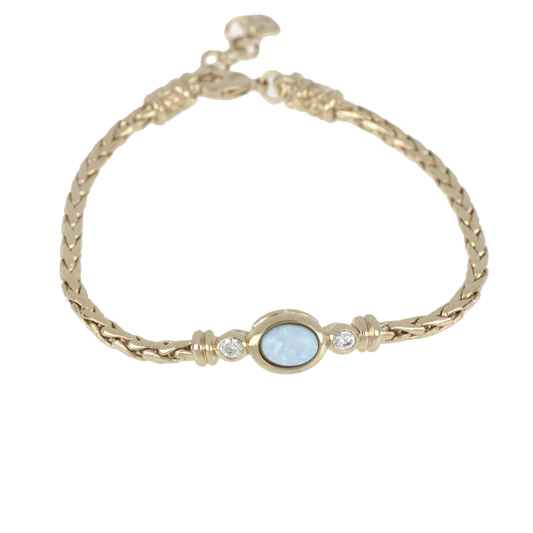 Blue Opal Oval Bracelet B5570-G6F0