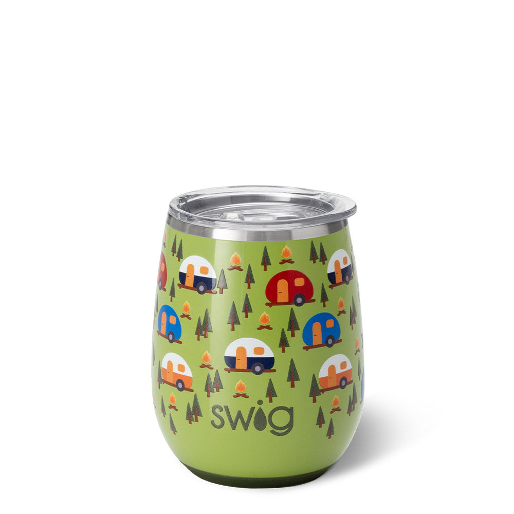 Happy Camper 14oz Stemless Wine Cup