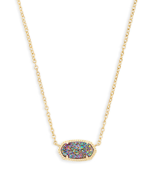 Elisa Gold Multi Drusy Necklace