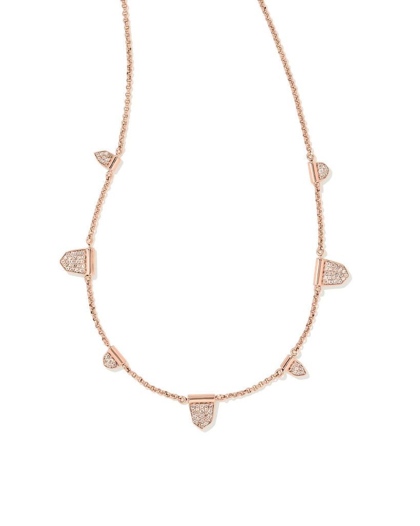 ADELINE STRAND NECKLACE ROSE GOLD METAL