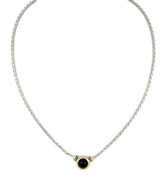 Genuine Black Onyx Necklace N5123-A503