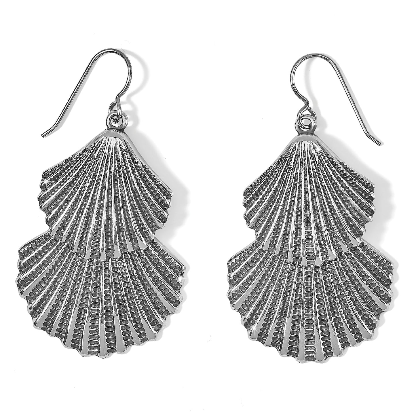 Silver Shells Double Earrings