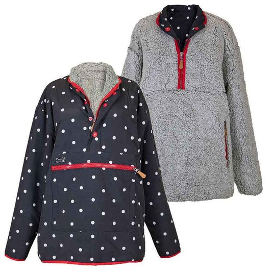 SS Reversible Pullover Dots