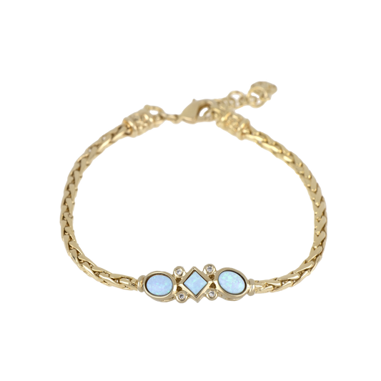 Blue Opal Trio Bracelet b5569-G6F0