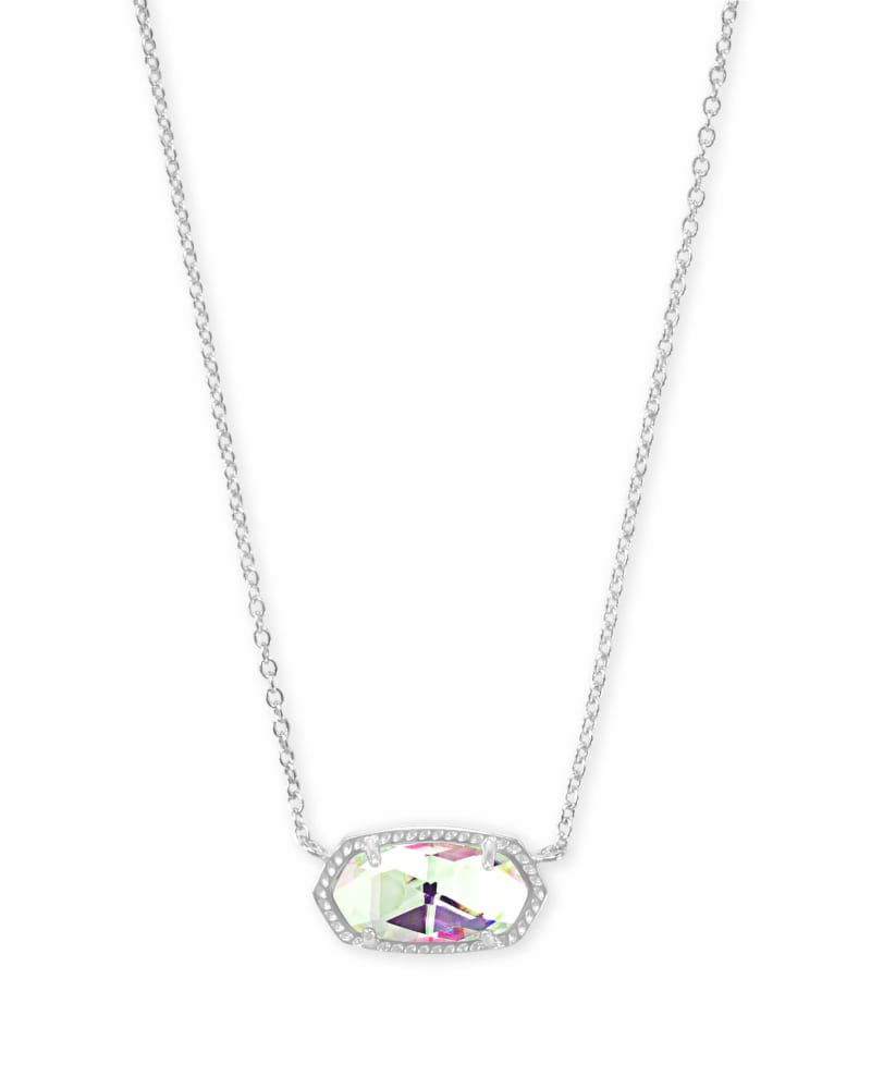 Elisa Rhodium Dichroic Glass Necklace