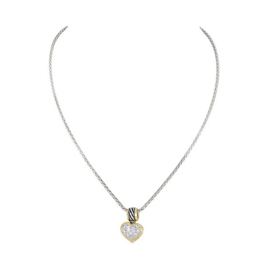 Celebration Petite Pavé Heart Necklace K5248-AF03