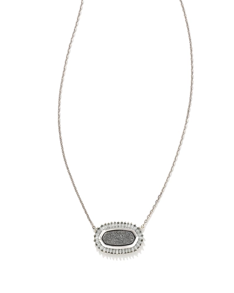 Baguette Elisa Rhod Platinum Drusy