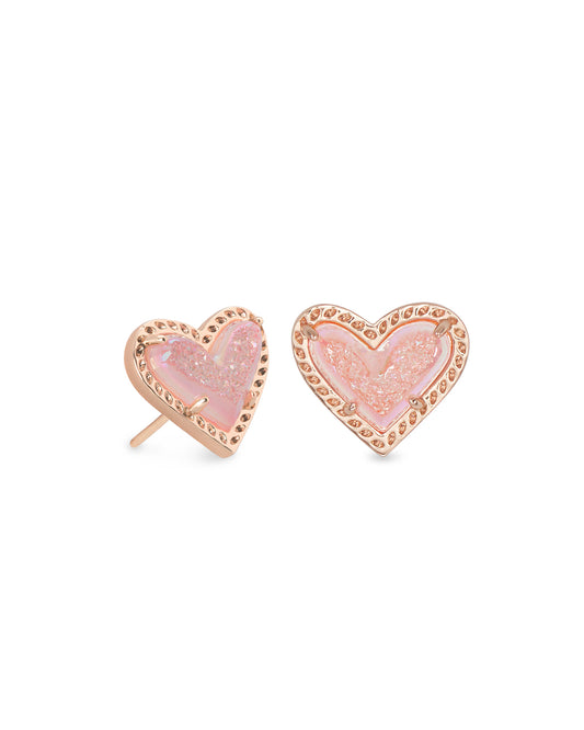 Ari Heart Stud Rosegold