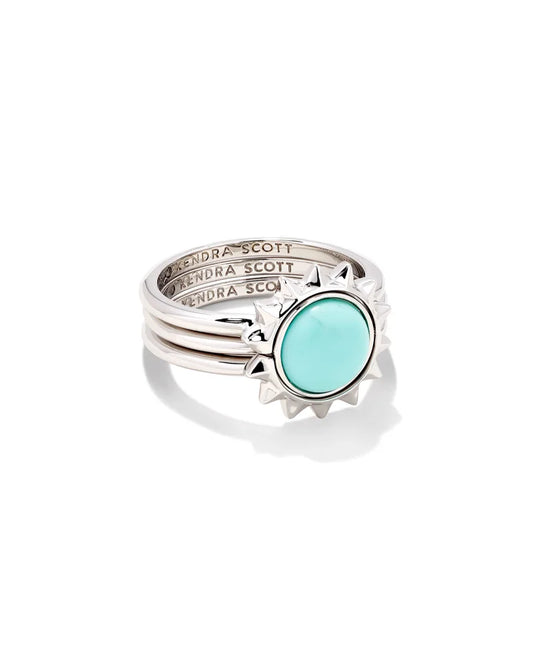 Sienna Sun Ring- Blue Magnesite sz 6